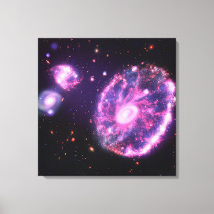 Impressão Em Tela A Galáxia das Rodas   Hubble e JWST