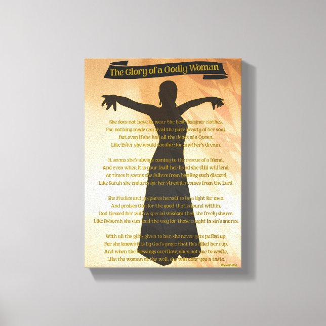 Impressão Em Tela A Glória de uma Mulher Poderosa/Presente para Ela/ (Frente)