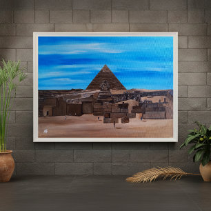 Impressão Em Tela A Grande Esfinge e a Pirâmide de Khafre