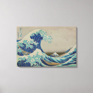 Impressão Em Tela A grande onda da arte de Woodblock do japonês de