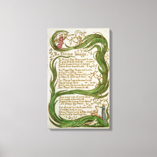 Impressão Em Tela A imagem divina, das canções da inocência, 1789