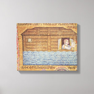 Impressão Em Tela A inundação, do vestíbulo, detalhe de Noah