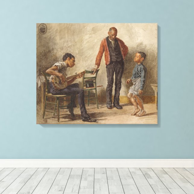Impressão Em Tela A Lição de Dança por Thomas Eakins (Insitu(piso de madeira))