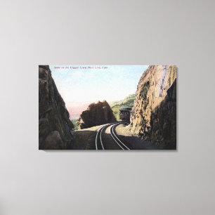 Impressão Em Tela A linha curta carro de estrada de ferro