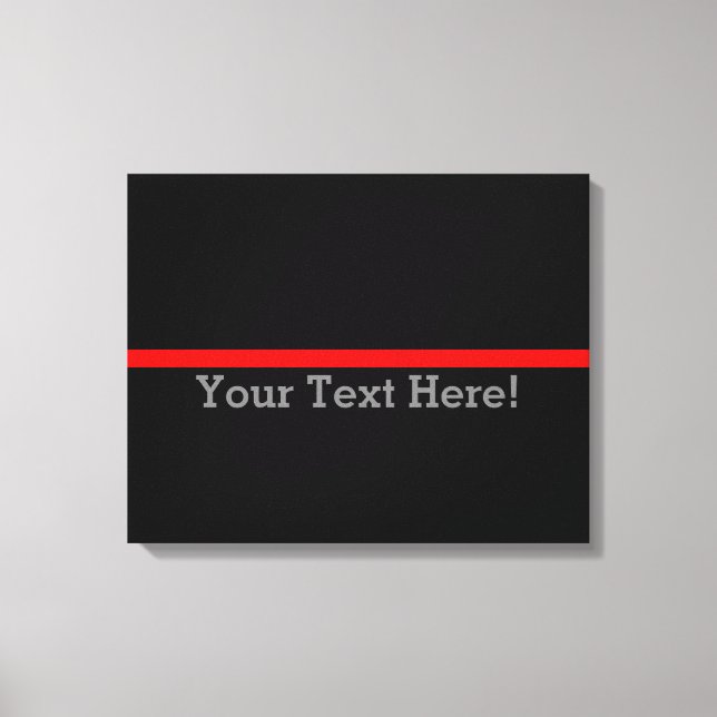 Impressão Em Tela A Linha Vermelha Simbólica Magra Personaliza Isso (Frente)