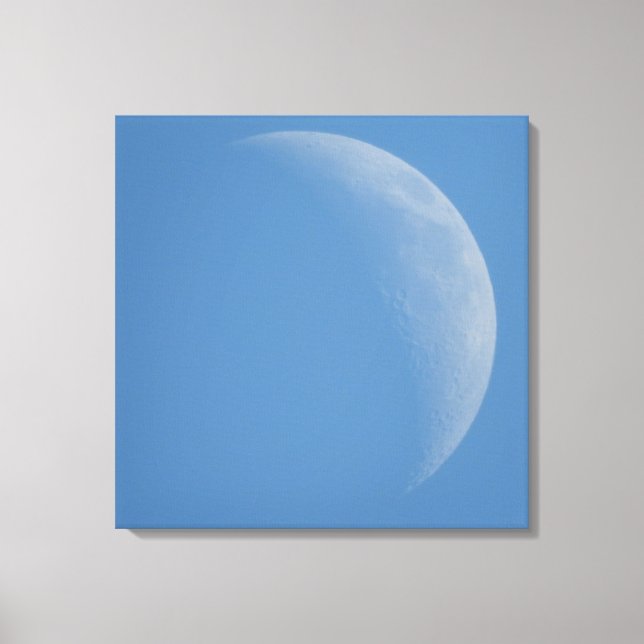 Impressão Em Tela A Lua do Dia, Arte Fotográfica da Lua Impressa em  (Frente)