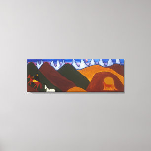 Impressão Em Tela A lua e o puma que dizem adeus ao