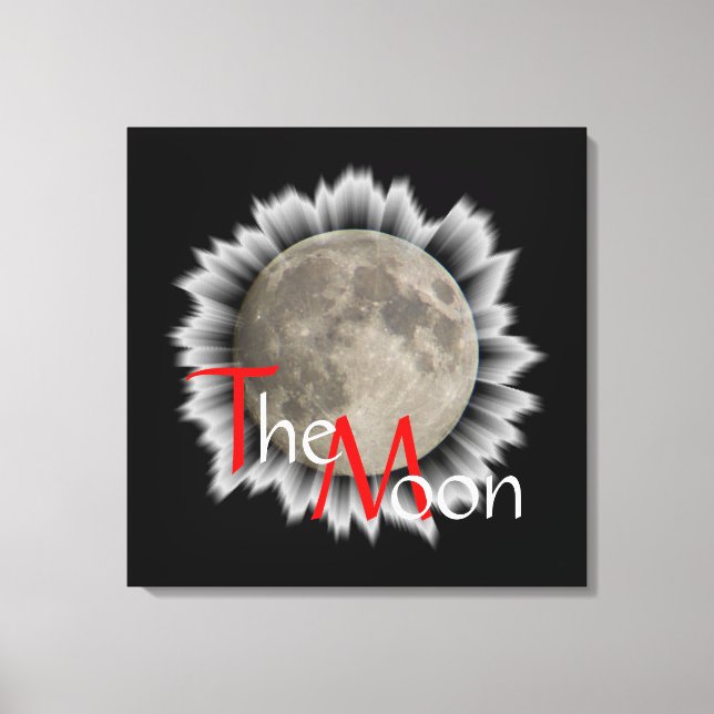 Impressão Em Tela A lua, la lune, la luna, linho the moon (Frente)