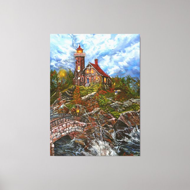 Impressão Em Tela "A Luz da Porta Azul" (Frente)