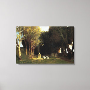 Impressão Em Tela A madeira sagrada por Arnold Bocklin, Arte Vintage