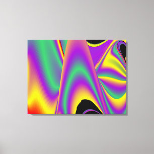 Impressão Em Tela A magia das cores do Rainbowart Abstrato 3D