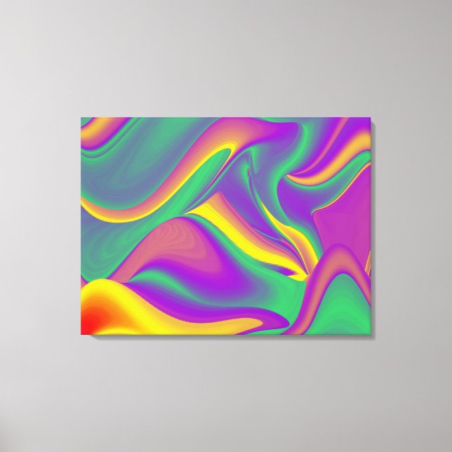 Impressão Em Tela A magia das cores do Rainbowart Abstrato 3D (Frente)