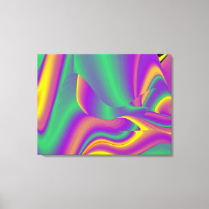 Impressão Em Tela A magia das cores do Rainbowart Abstrato 3D
