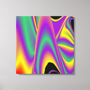 Impressão Em Tela A magia das cores do Rainbowart Abstrato 3D
