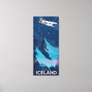 Impressão Em Tela A Magia do poster de viagens da Islândia