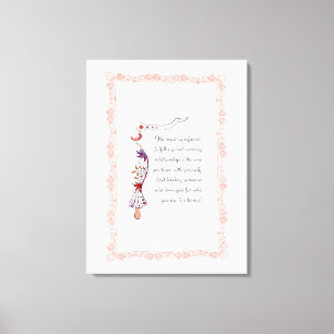 Impressão Em Tela A mais significativa citação elegante do relaciona