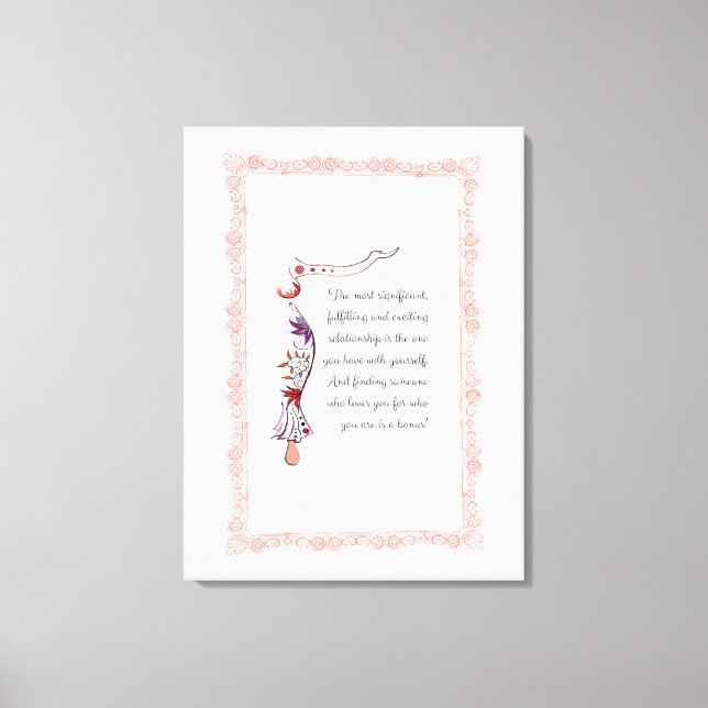 Impressão Em Tela A mais significativa citação elegante do relaciona (Frente)