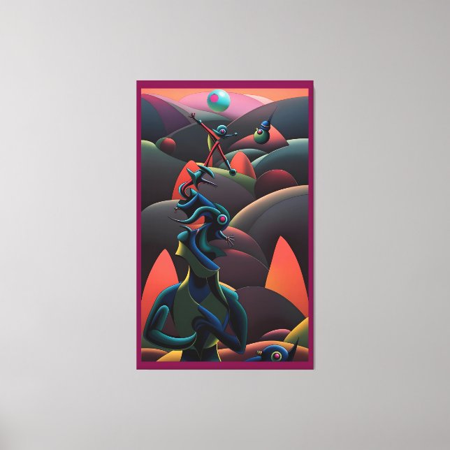 Impressão Em Tela A Martini fica no Planeta das Azeitonas - Ken Gage (Frente)