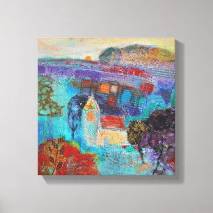 Impressão Em Tela À medida que o Sol desce 2013