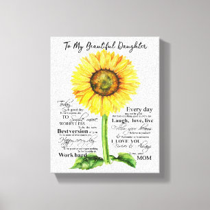 Impressão Em Tela À Minha Linda Filha