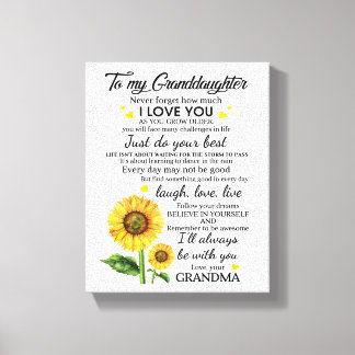 Impressão Em Tela À Minha neta