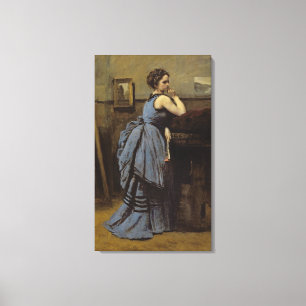 Impressão Em Tela A mulher no azul, 1874