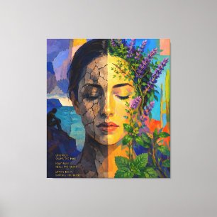Impressão Em Tela A Natureza Repara o que Quebra – Um Retrato de Ren
