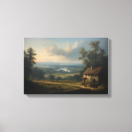 Impressão Em Tela A Névoa sobre a Vinha Matinal