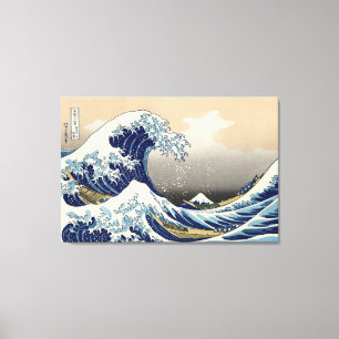 Impressão Em Tela A onda do Excelente de Kanagawa.Katsushika Hokusai