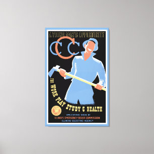 Impressão Em Tela A Oportunidade de Um Jovem - L