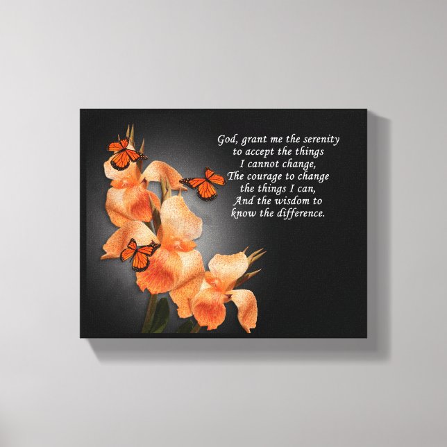 Impressão Em Tela "A oração da serenidade" (Frente)