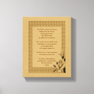 Impressão Em Tela A oração do Senhor Nosso Pai Rosebud