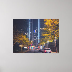 Impressão Em Tela A paisagem urbana de São Francisco à noite