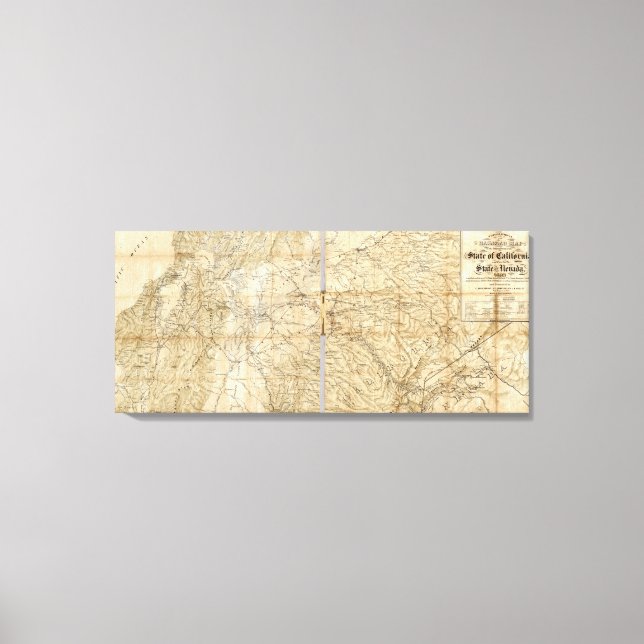 Impressão Em Tela A Parte Central do Estado da Califórnia (Frente)