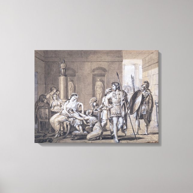 Impressão Em Tela A partida de Hector, c.1812 (Frente)