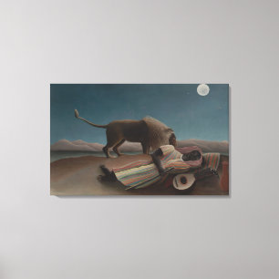 Impressão Em Tela A Pastora Adormecida por Henri Rousseau, Arte Anti