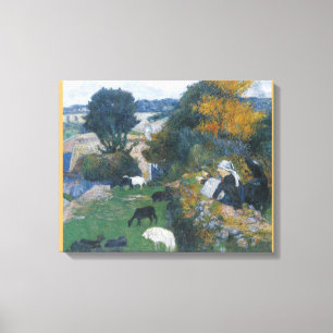 Impressão Em Tela A pastora bretão de Paul Gauguin