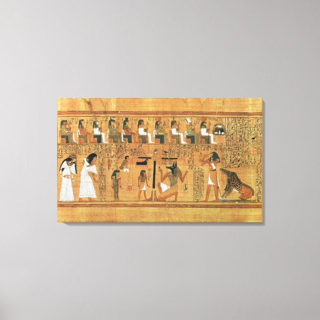 Impressão Em Tela A Pesagem do Coração contra a Pena da (Frente)