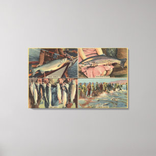 Impressão Em Tela A "pesca é boa no noroeste" - Chinook