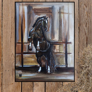 Impressão Em Tela A Pintura do Cavalo Selvagem por Alfred Fox