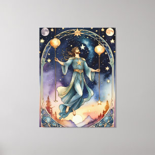 Impressão Em Tela a pintura tarot do homem enforcado inspirada