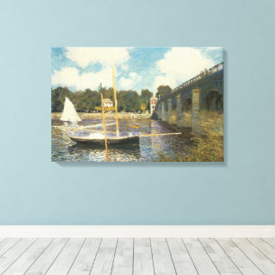 Impressão Em Tela A Ponte da Rodovia em Argenteuil por Claude Monet