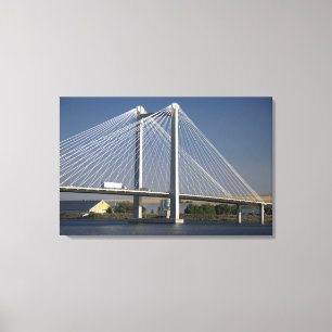 Impressão Em Tela A Ponte Ed Hendler atravessa o rio Columbia