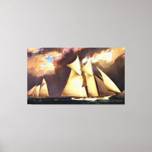 Impressão Em Tela A Primeira Corrida da America's Cup, 1870,