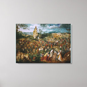 Impressão Em Tela A procissão ao calvário de Pieter Bruegel, o El