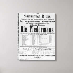 Impressão Em Tela A propaganda de poster morre Fledermaus por Johann