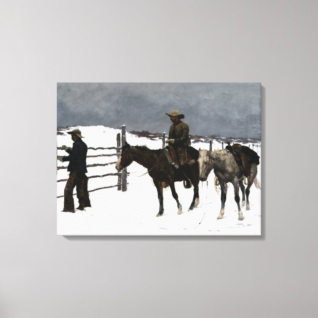 Impressão Em Tela A queda do cowboy 1895 Frederic Remington (Frente)