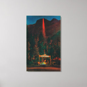 Impressão Em Tela A queda do fogo do ponto da geleira