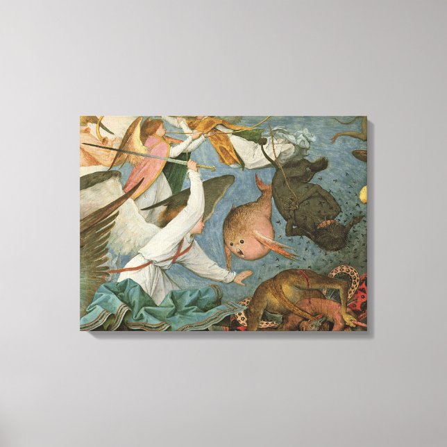 Impressão Em Tela A queda dos anjos rebeldes, 1562 (Frente)