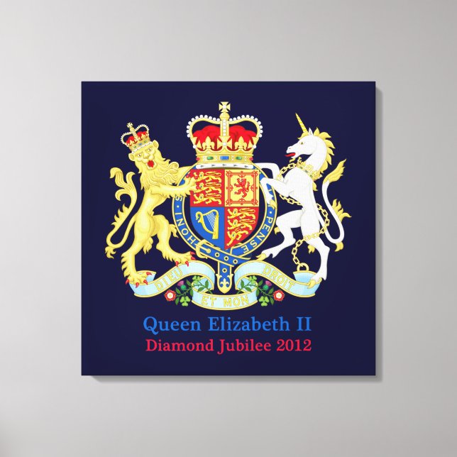 Impressão Em Tela A Rainha Diamante Jubileu Crest (Frente)